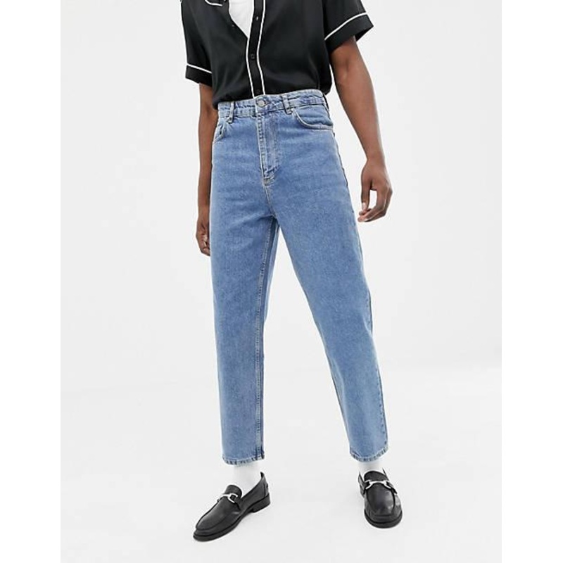 ASOS Design Men’s Blue High Rise Straight Leg Jeans | In Lebanon