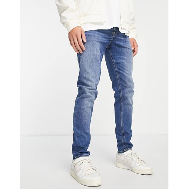 ASOS Design Men’s Mid Wash Blue Skinny Jeans | ASOS Design In Lebanon