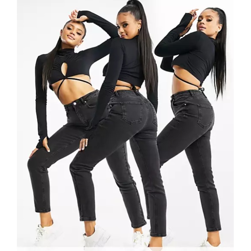 Asos Design Women’s Black Jeans ANF473
