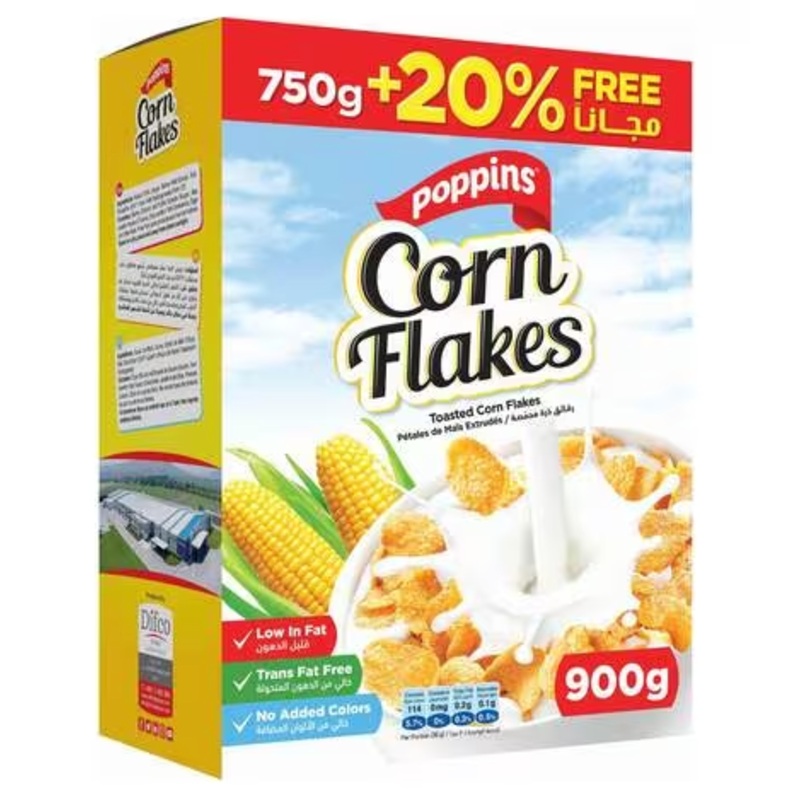 Poppins Corn Flakes 750g+20% Free | Poppins In Lebanon