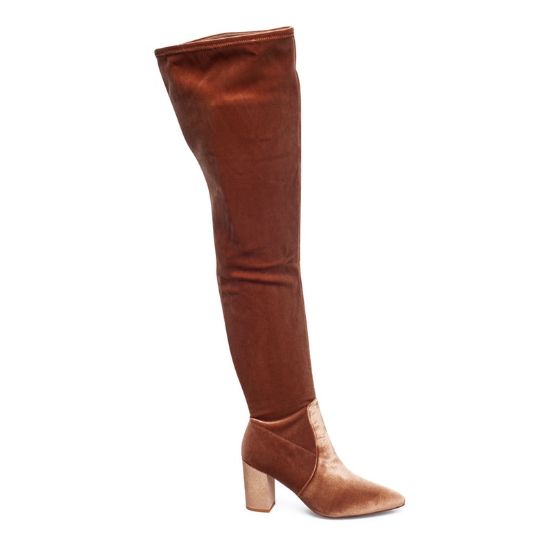 Smash Women’s Brown Malia Calf Over The Knee Heeled Boot |Smash In Lebanon