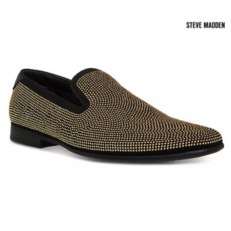 Steve Madden Men’s Black & Gold Rhinestone Casual Shoes |Steve Madden In Lebanon