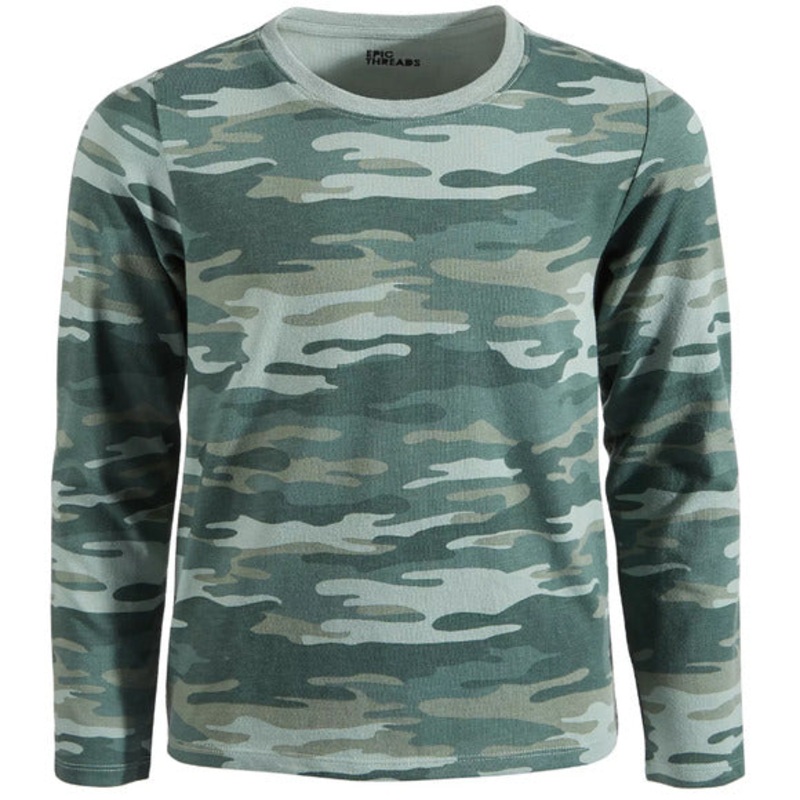 Epic Threads Girl’s Green Camouflage Sweatshirt ABFK602