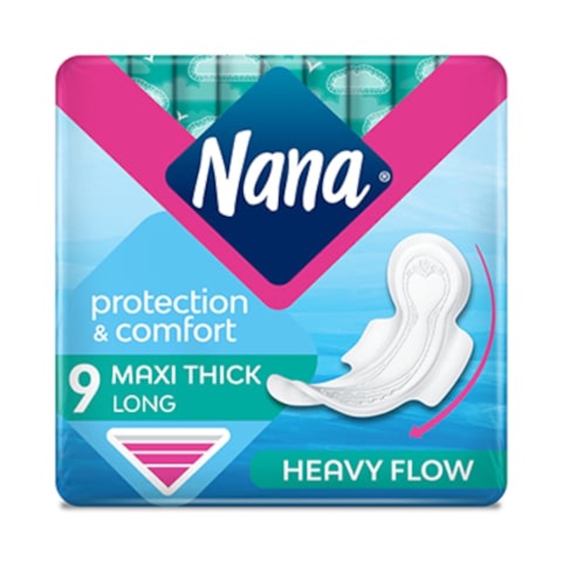 Nana Protection & Comfort Ladies Pads Maxi Thick Long  9 Pads | Nana In Lebanon
