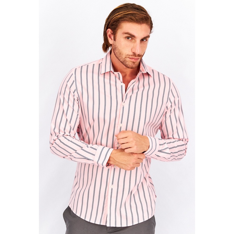Bar III Men’s Light Pink Striped Shirt | Bar III In Lebanon