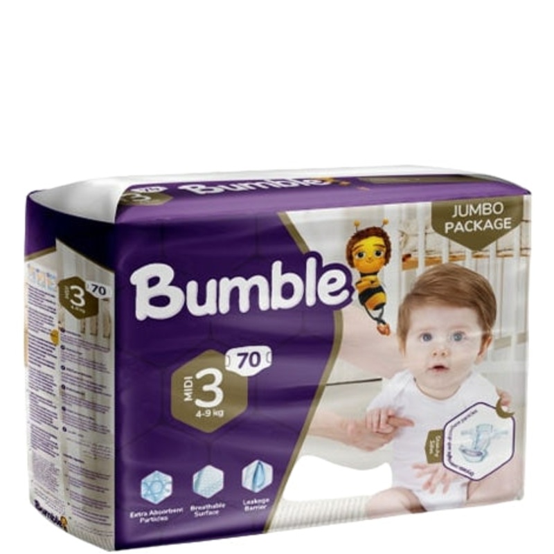 Bumble Baby Diaper Size:3 (4-9 kg) 70 pieces