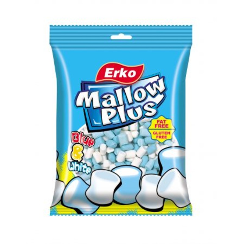 Erko Mallow Plus Blue & White Mini Marshmallow 100g | Erko In Lebanon