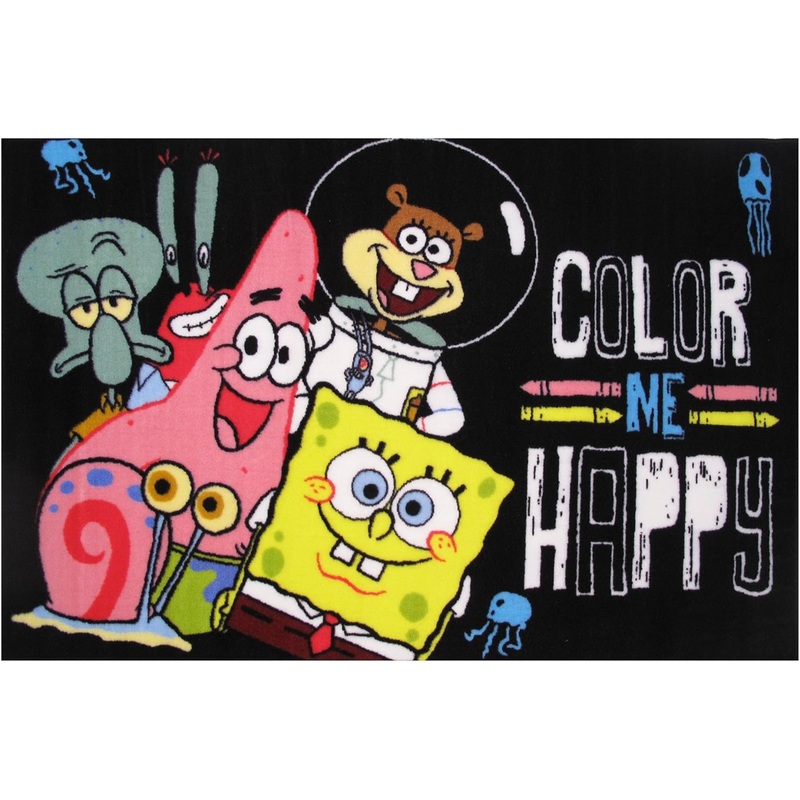 Fun Rugs Spongebob Color Me Happy Area Rug 51-By-78-Inch ABT2 Mar40E