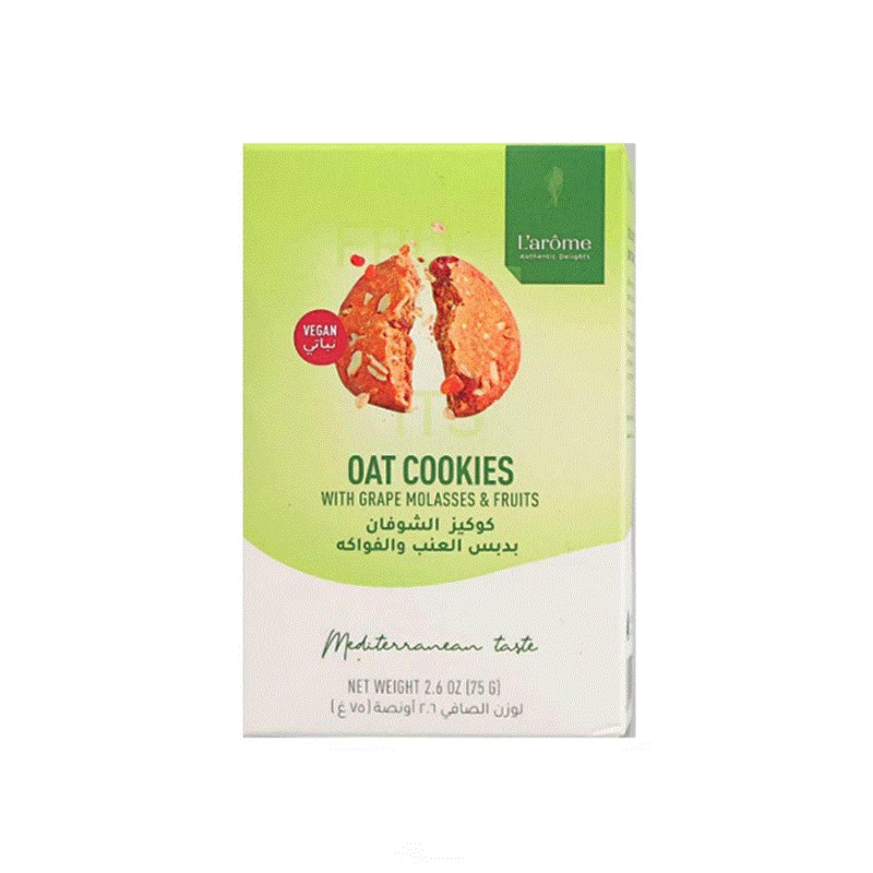 L’arome Oat Cookies With Grape Molasses 75g | L’arome In Lebanon