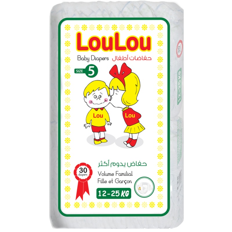 Loulou Baby Diapers Size : 5 (12-25kg) *30 Diapers | Loulou In Lebanon