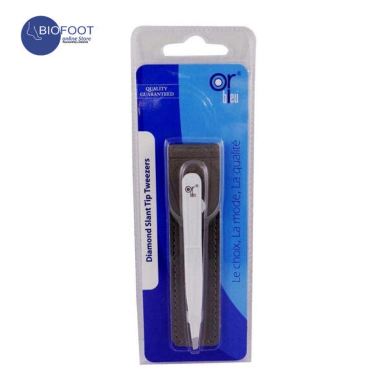 Or Bleu Diamond Slant Tip Tweezers  CT-406