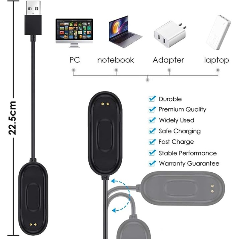 CAVN Charger Compatible with Xiaomi Mi Band 4 Charging Cable, Replacement USB Charger Cable Charging Station Charging Adapter Charging Tray for Mi Band 4 A262