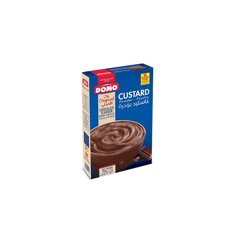 Domo Custard Powder Chocolate Flavour 200g| Domo In Lebanon