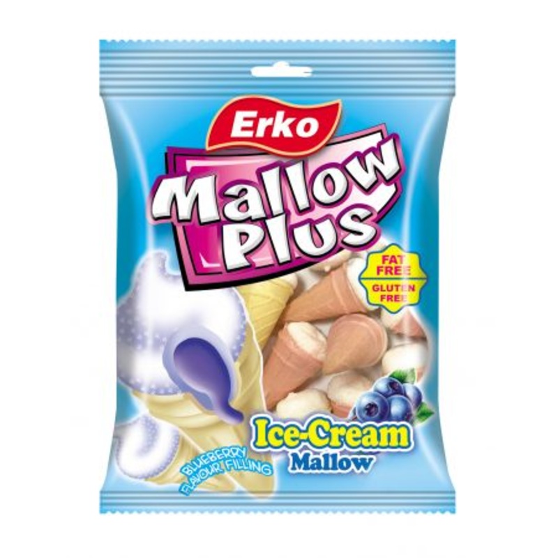 Erko Ice Cream Mallow Blueberry Fat Free 90g | Erko In Lebanon