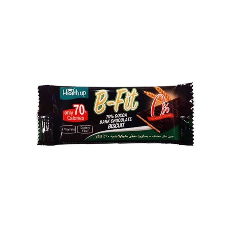 Health Up B-Fit 70% Dark Chocolate biscuit 17.5g | Health Up In Lebanon