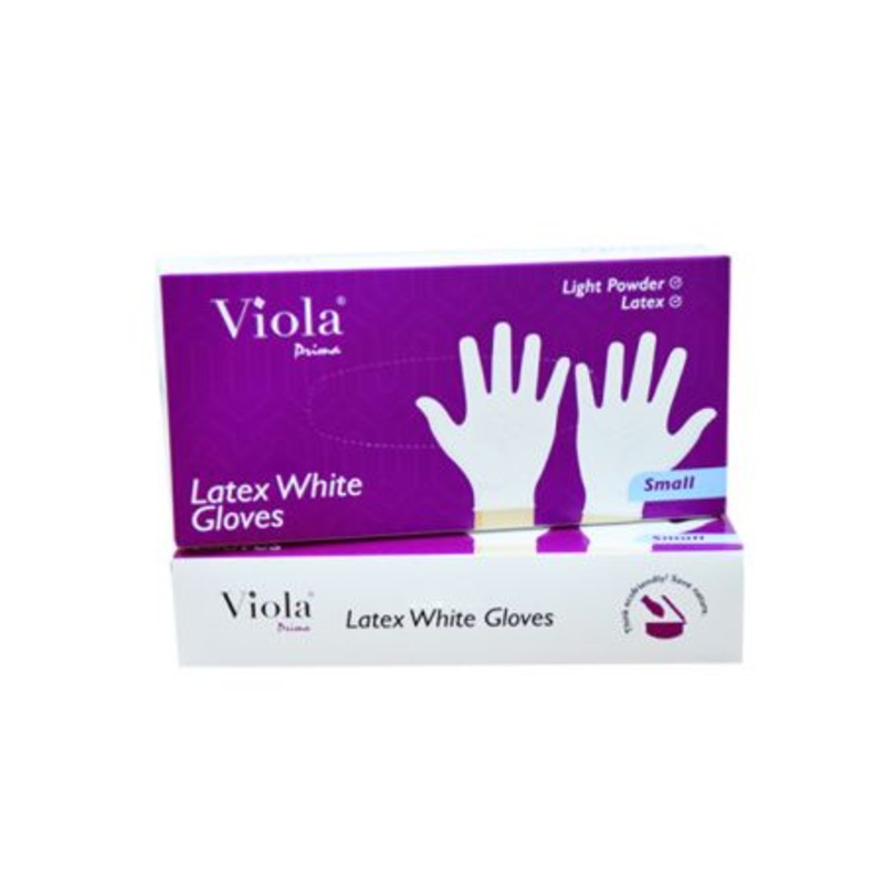Viola Prima Latex Gloves White (50 gloves) | Viola In Lebanon