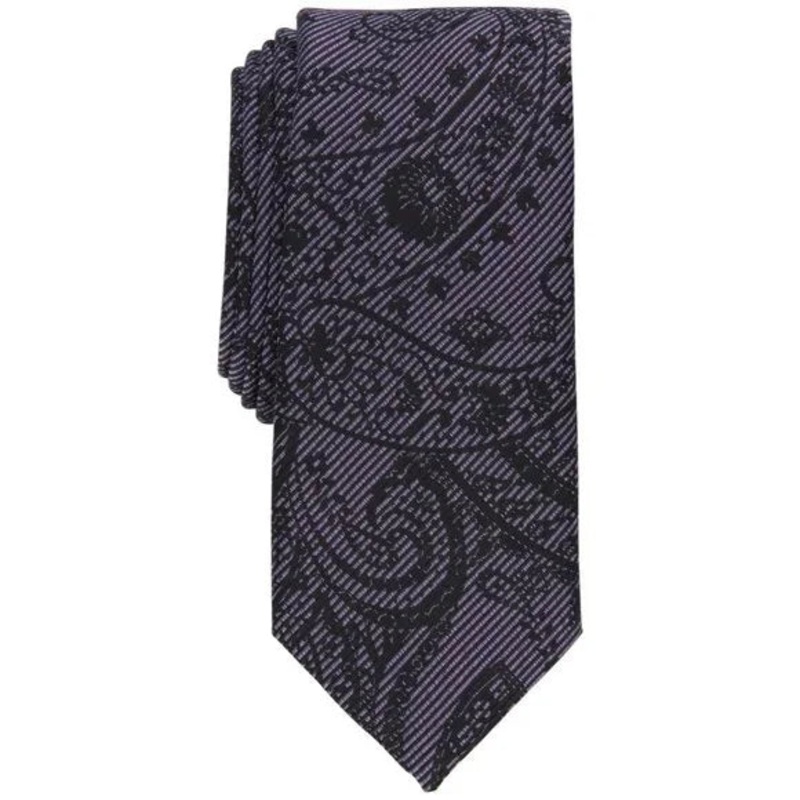 Alfani Mens Natei Paisley Tie Purple OS ABL170 SHR