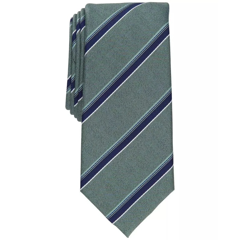 Alfani Mens Slim Stripe Tie Green OS ABL177 SHR