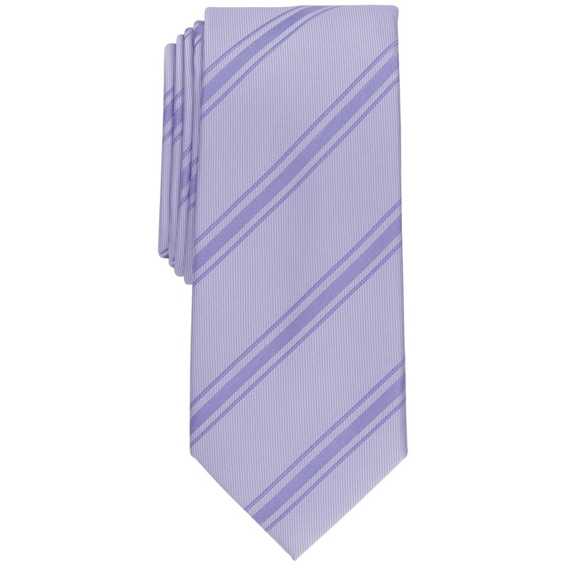 Alfani Mens Trinity Stripe Slim Tie Lilac OS ABL138 SHR,