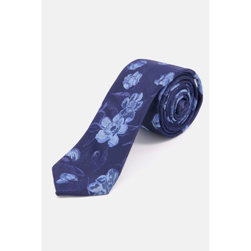 Bar III Mens Ghajar Floral Tie Navy OS ABL133 SHR,