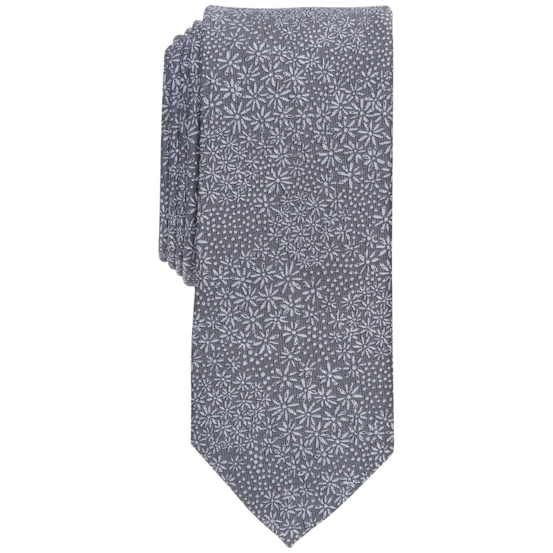 Bar III Mens Levetin Skinny Floral Ti Grey OS ABL160 SHR,