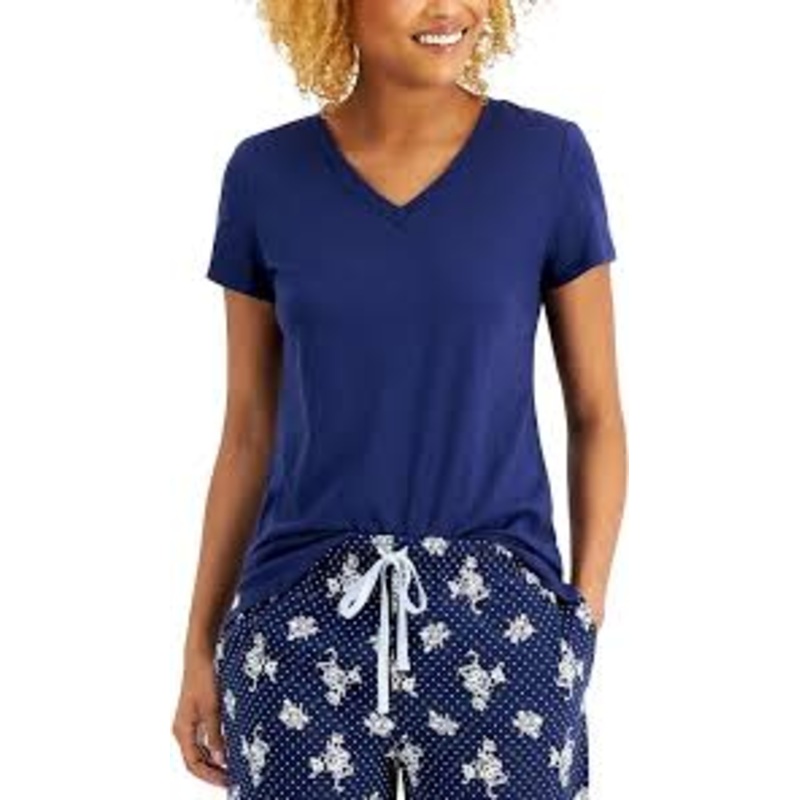 Charter Club Women’s Navy Blue Pajama Top ABU105