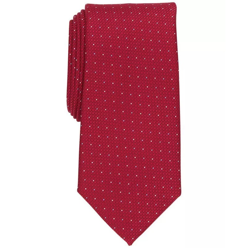 Club Room Mens Bower Dot Tie Burgundy OS ABL100 SHR