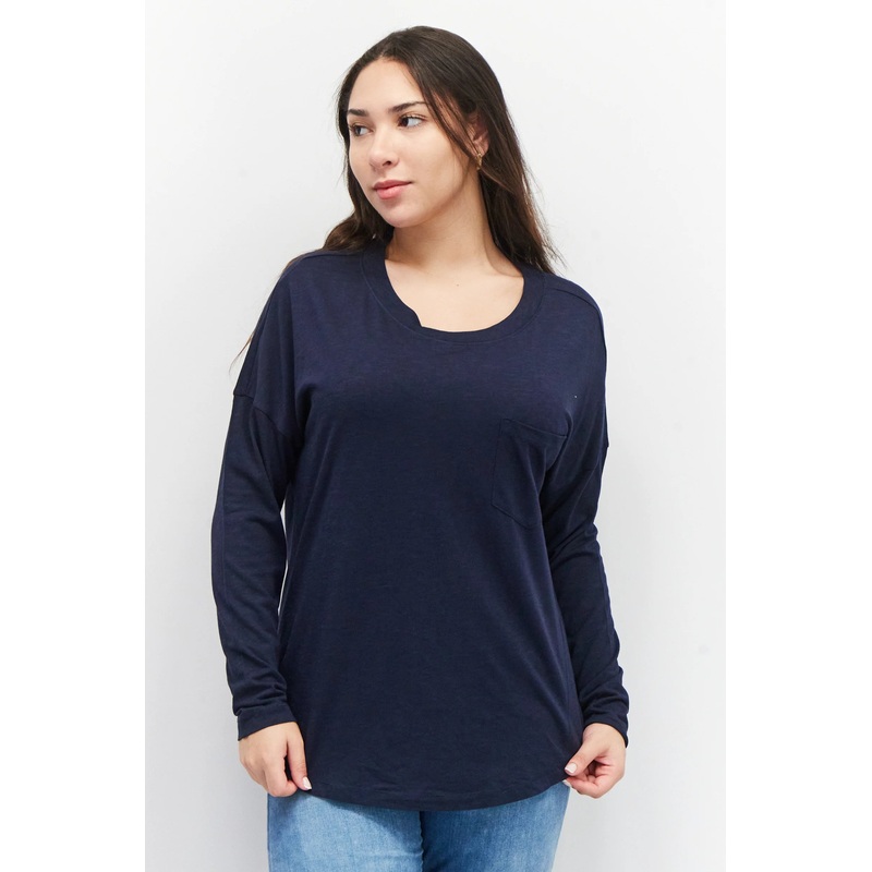 Jenni Women’s Navy Blue Pajama Top ABU171