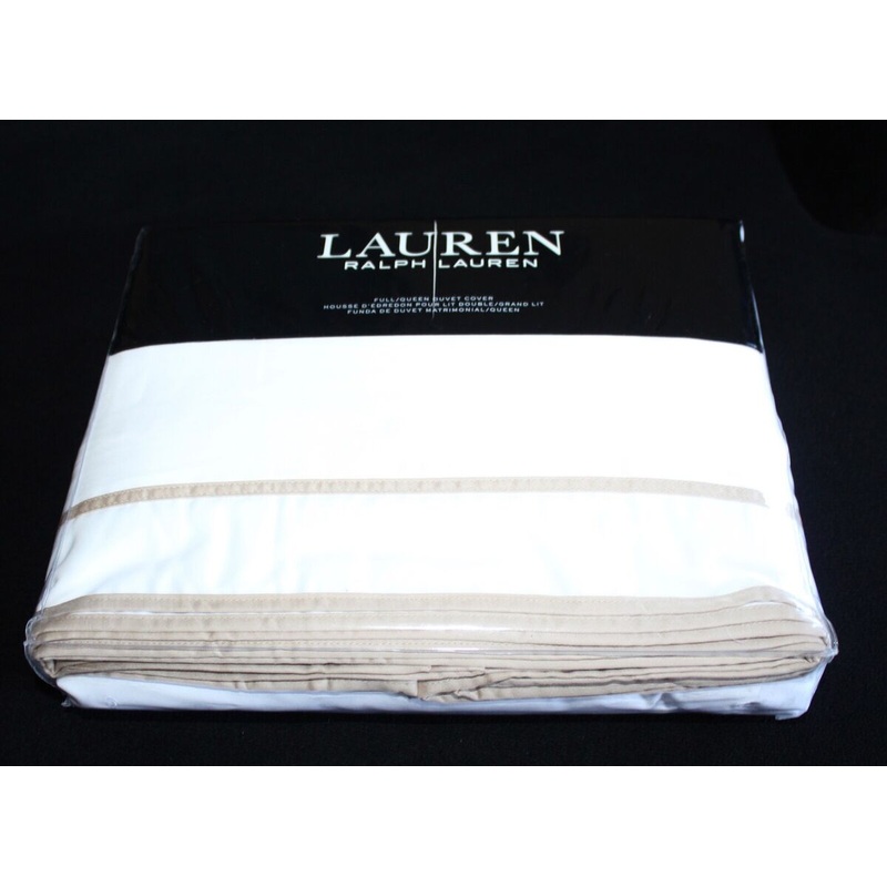 Lauren Ralph Lauren Spencer Cotton Sateen Border White FullQueen ABT84shr