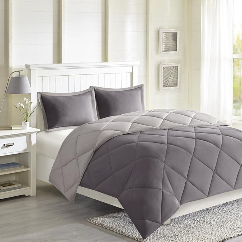Madison Park 3PC Comforter Set Dark Green Mattress ABT58 shr