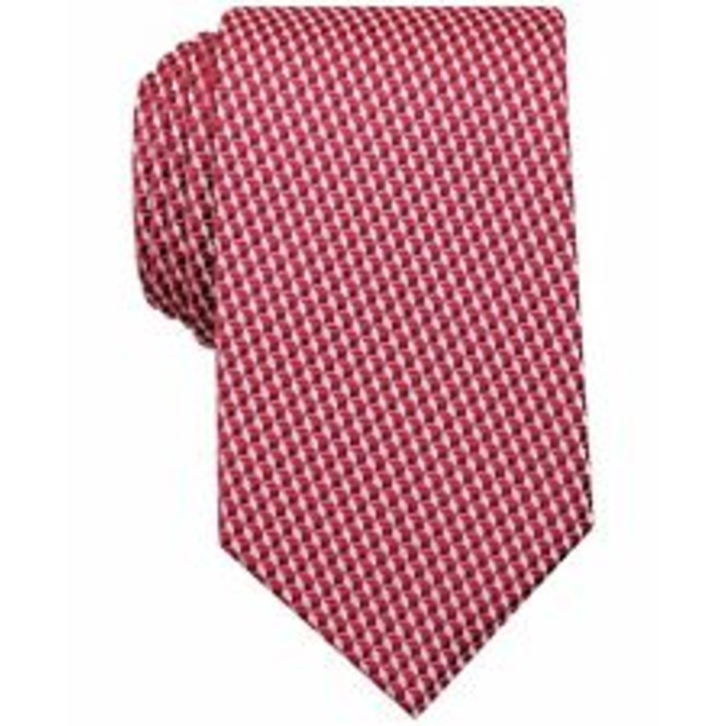 Perry Ellis Mens Geometric-Print Tie Red ONE SIZE ABL125