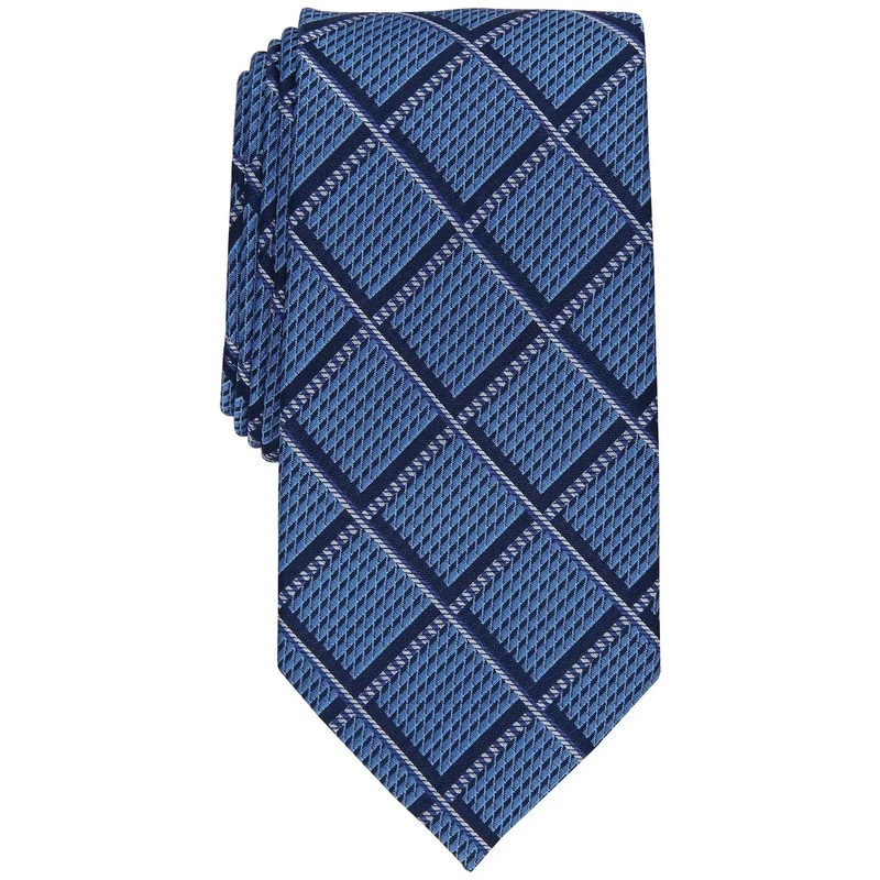 Perry Ellis Mens Jamero Classic Grid Tie Navy ONE SIZE ABL131 SHR