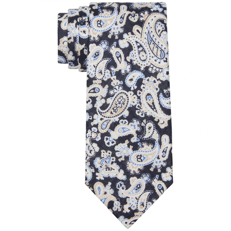 Tommy Hilfiger Mens Howard Classic Paisley Taupe ONE SIZE ABL132 SHR