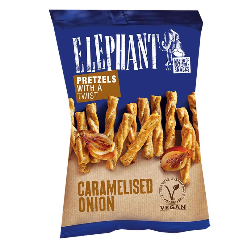 Elephant Pretzel Caramrlized Onion 70g  | Elephant In Lebanon