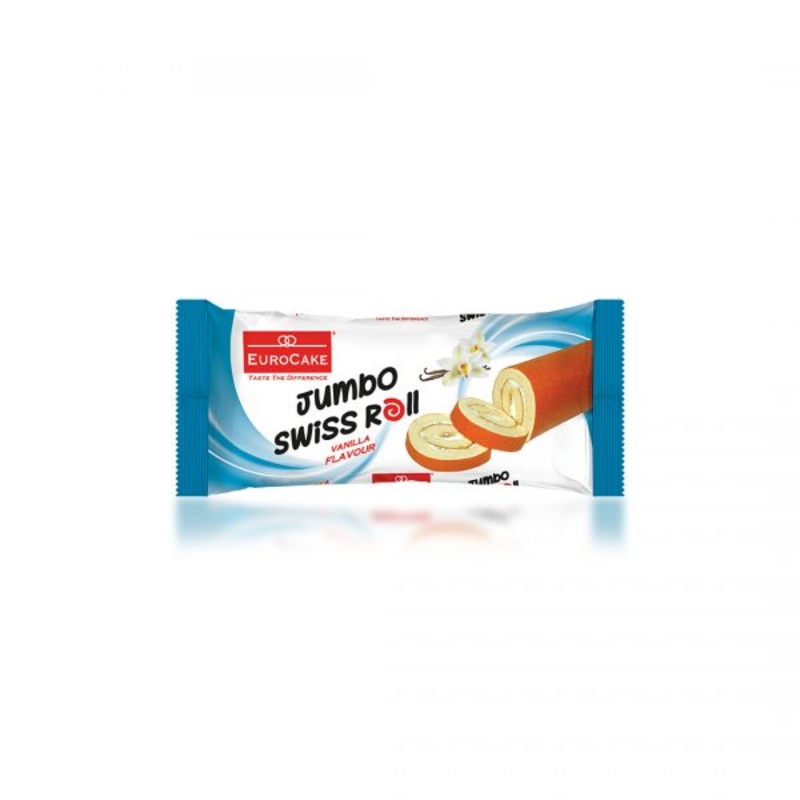 Eurocake Jumbo Swiss Roll Vanilla 50g| Eurocake In Lebanon
