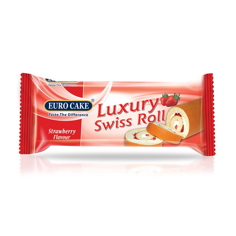 EuroCake Luxury Swiss Roll Strawberry Flavour 200gr| Eurocake In Lebanon