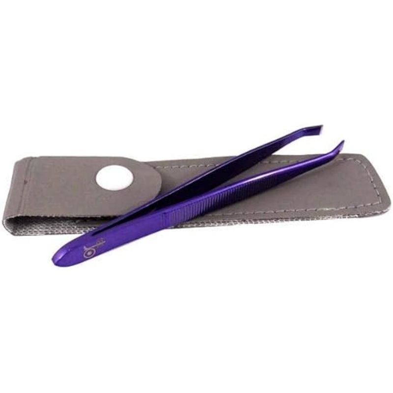 Or Bleu Electroplated Square Tip Tweezers  CT-409A