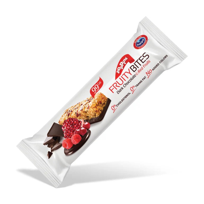 Poppins Fruity Bites Dark Chocolate & Red Fruits 25g
