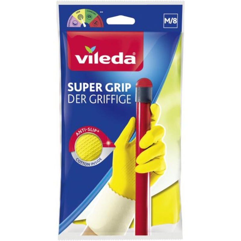 Vileda Super Grip Der Griffige Gloves M/8