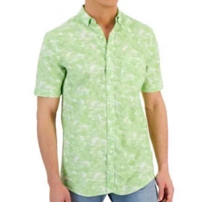 Club Room Men’s Green Kalani Classic-Fit Shirt’s ABF3777