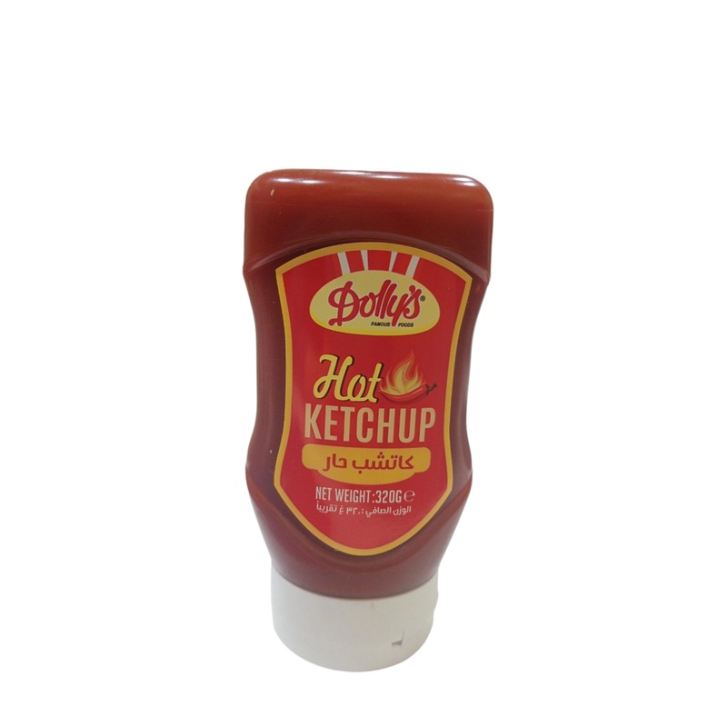 Dollys Hot Ketchup Upside Down 320g