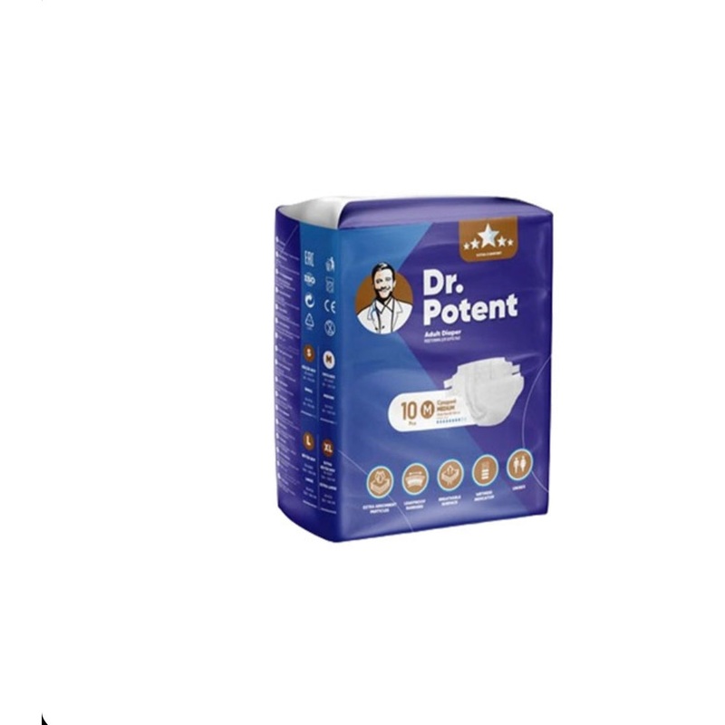 Dr.Potent Adult Diaper Medium 10 Pcs