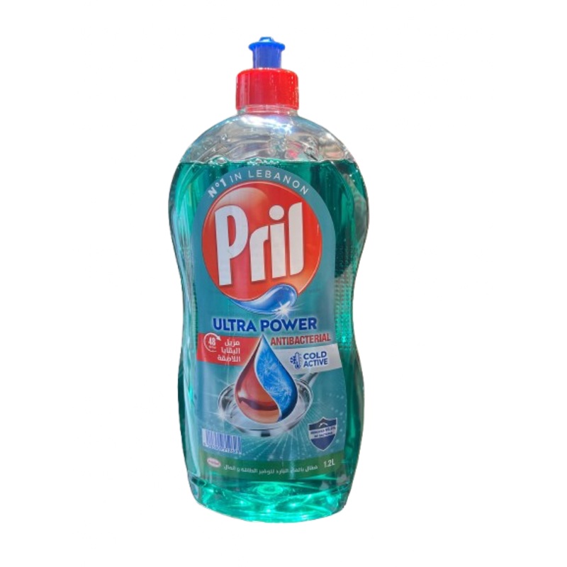 Pril Dishwashing Liquid Ultra Power Gel Antibacterial 1.2L | Pril In Lebanon
