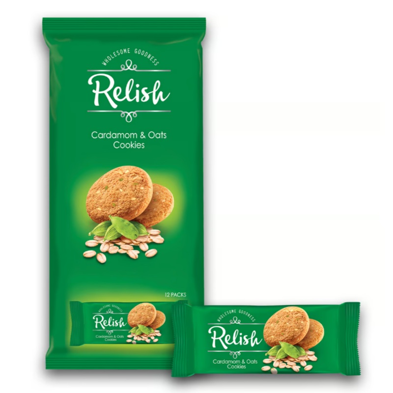 Relish Cardamom & Oats Cookies 12x42g | Relish In Lebanon