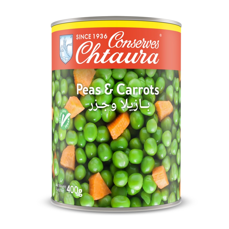 Conserves Chtaura Green Peas and Carrots 400g