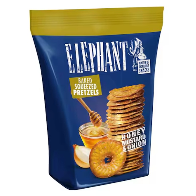 Elephant  Honey Mustard And Onion Pretzels 70g | Elephant In Lebanon