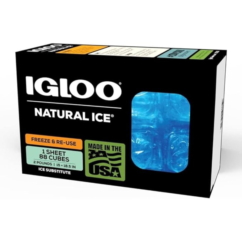 IGLOO Natural Ice Flexible Cold Accumulator, Outdoor, Blue, 88 Zones tg230