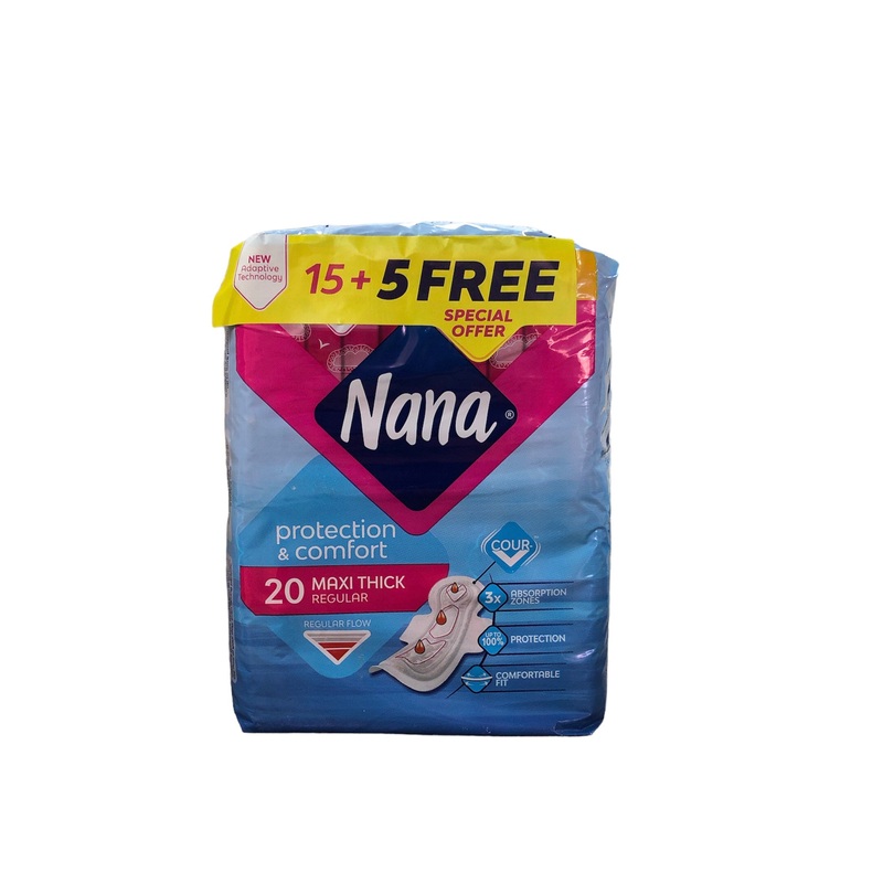 Nana Protection & Comfort Maxi Thick Regular 15+5 FREE  | Nana In Lebanon