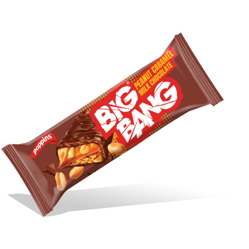 Poppins Big Bang Peanut Caramel Milk Chocolate 20g