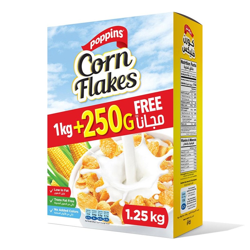 Poppins Corn Flakes 1Kg + 250g Free | Poppins In Lebanon